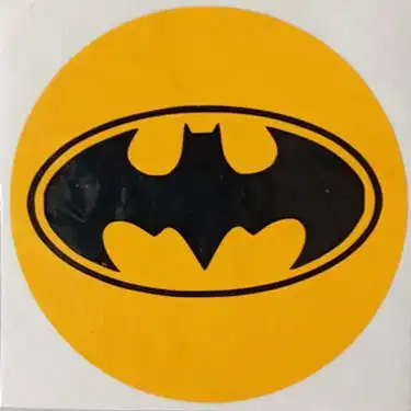 Batman licence holder sticker