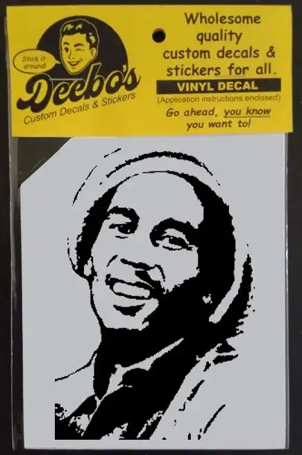 Smiling Bob Marley decal