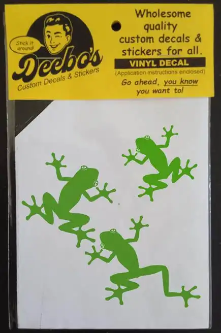3 Frogs silhouette decal