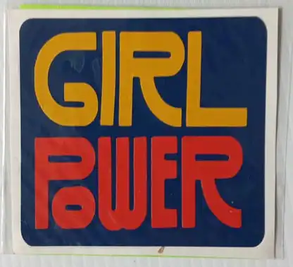 Girl Power colour retro sticker