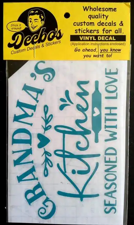 Grandma's Kitchen - seasoned with love decorative decal