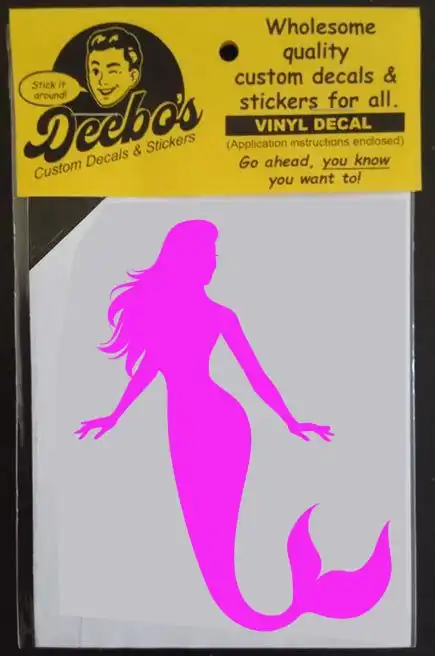 Underwater swimming silhouette mermaid decal