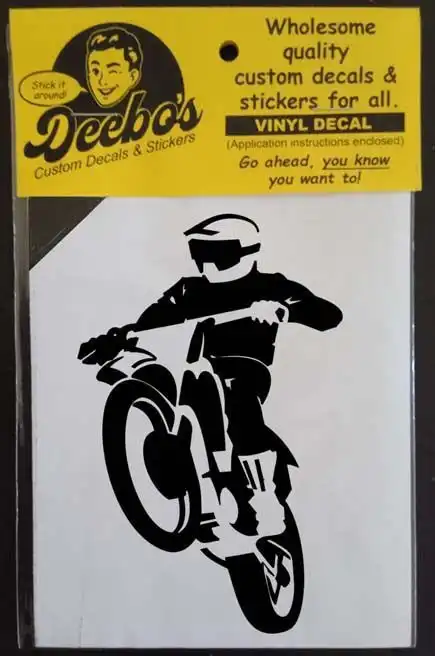 Moto Cross rider ramping decal