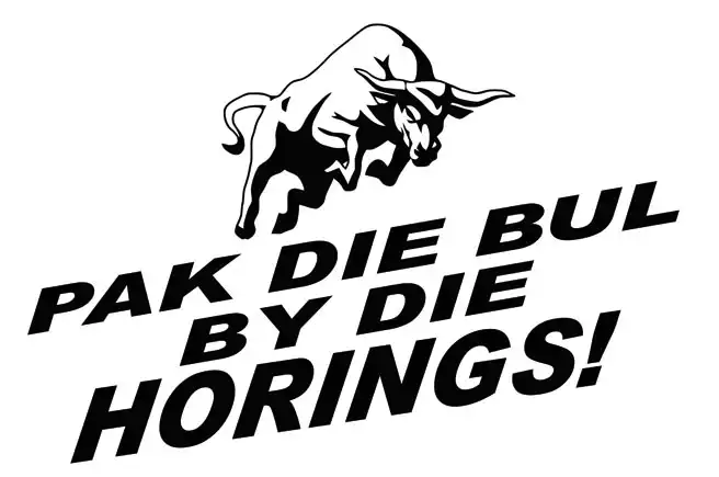 Pak die bul by die horings met bul decal