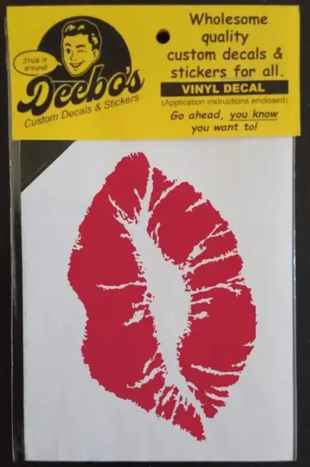 Red lips decal