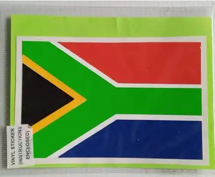 SA flag colour sticker