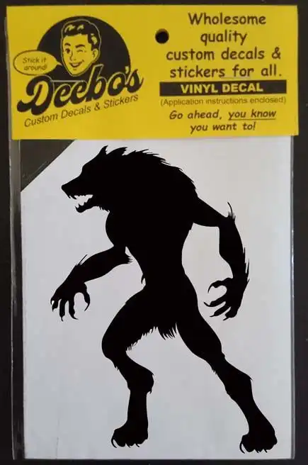 Werewolf silhouette monster decal