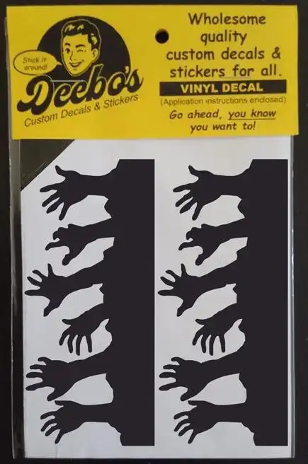 Halloween zombie arms silhouette decal