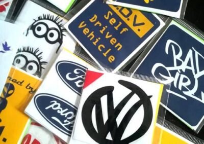 Colourful humourous novelty stickers and decals